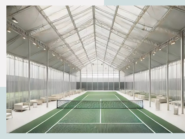 Строительство теннисных кортов в Надыме