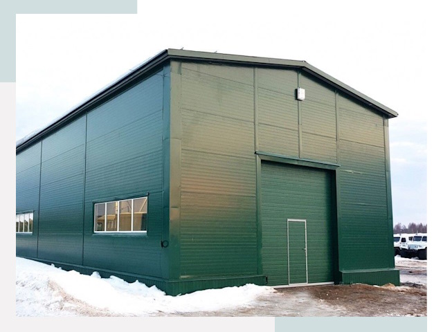 Двускатные ангары в Надыме