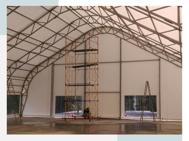 Шатровые ангары в Надыме