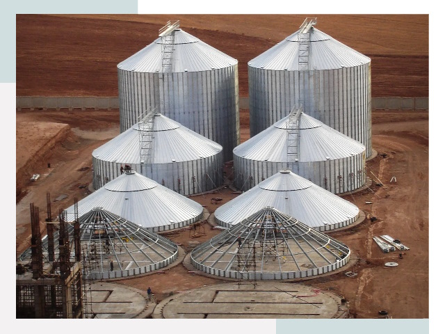 Строительство зерновых силосов в Надыме